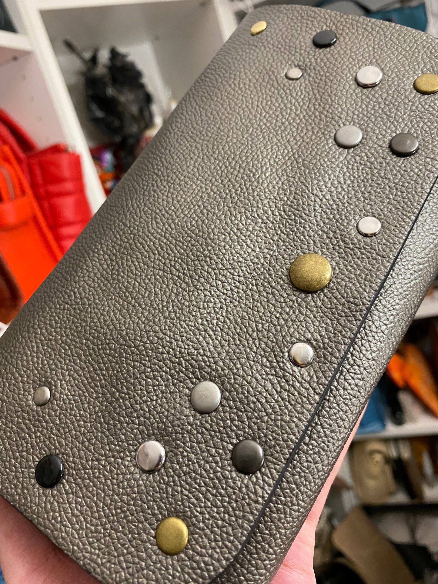 The Brando Clutch with Rivets
