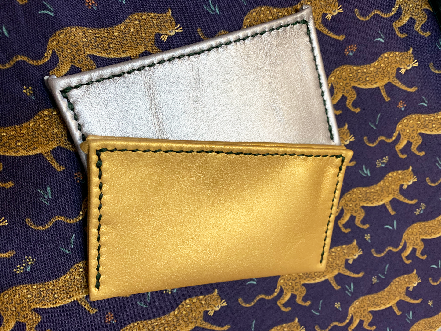 FABric & Leather Card Holder