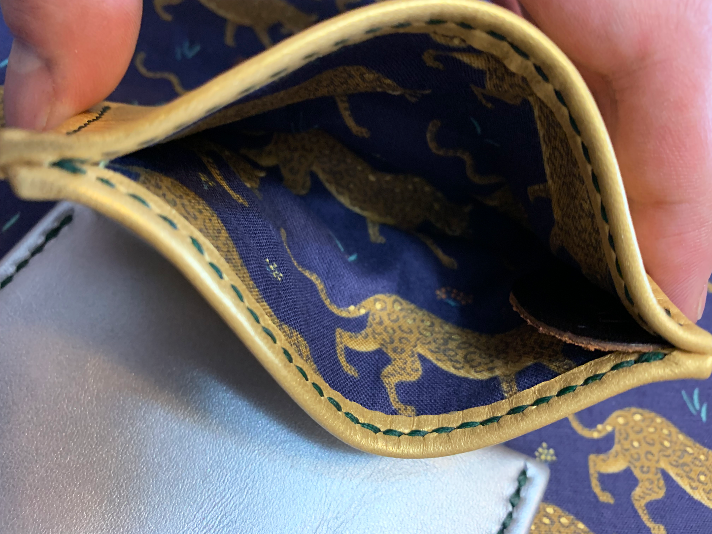 FABric & Leather Card Holder