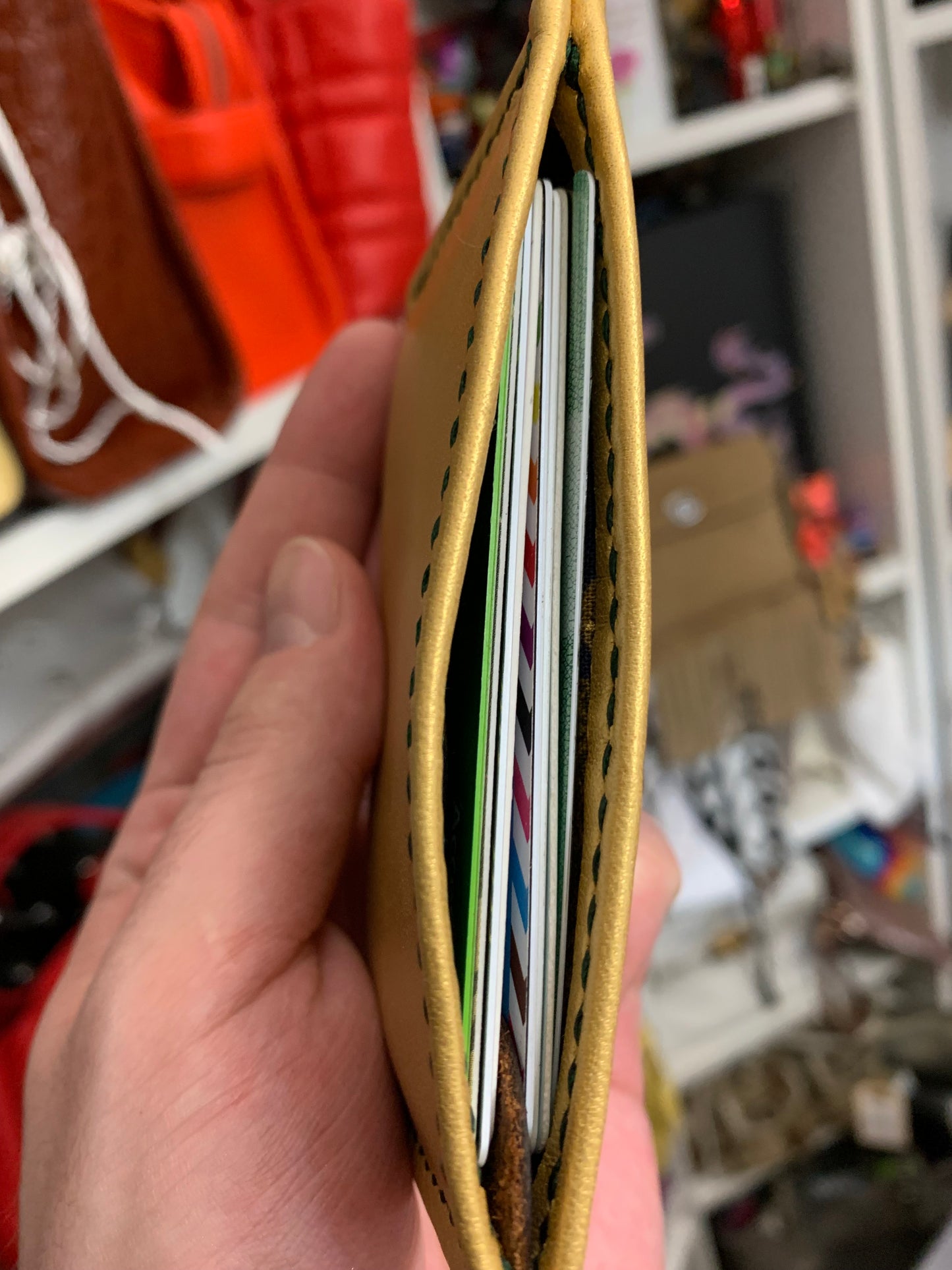 FABric & Leather Card Holder